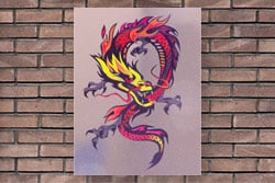 Poster gedruckt auf Silberpapier glänzend